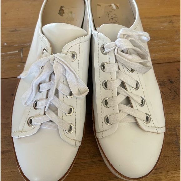 ANTHROPOLOGIE-M4D3 Leather Sneaker Slides, 9 1/2M - Picture 2 of 4